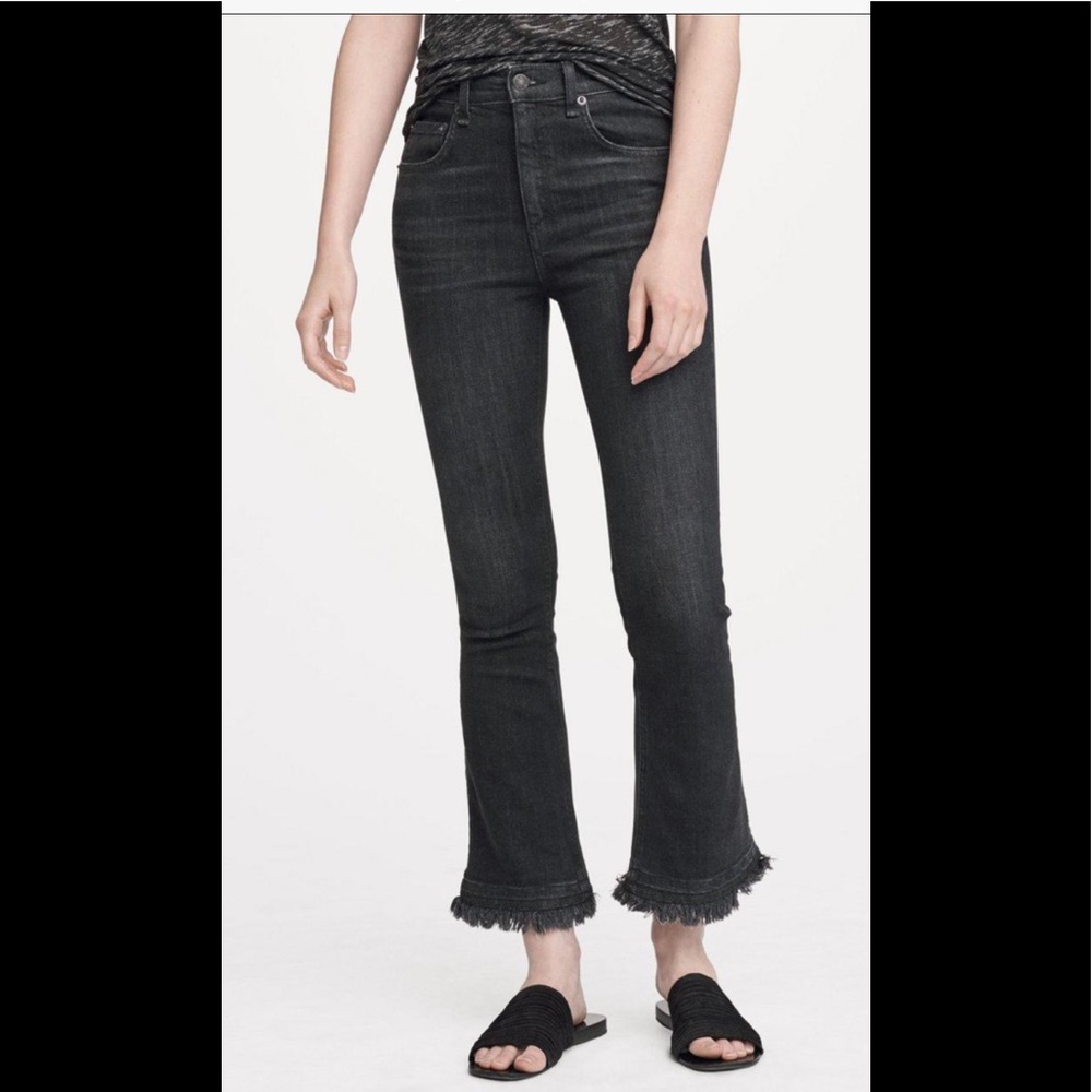 Rag & Bone cropped Hana fringe jeans